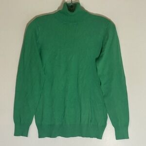 Joseph A Sweater Womens PXL Green Turtleneck Office Casual Comfortable Petite